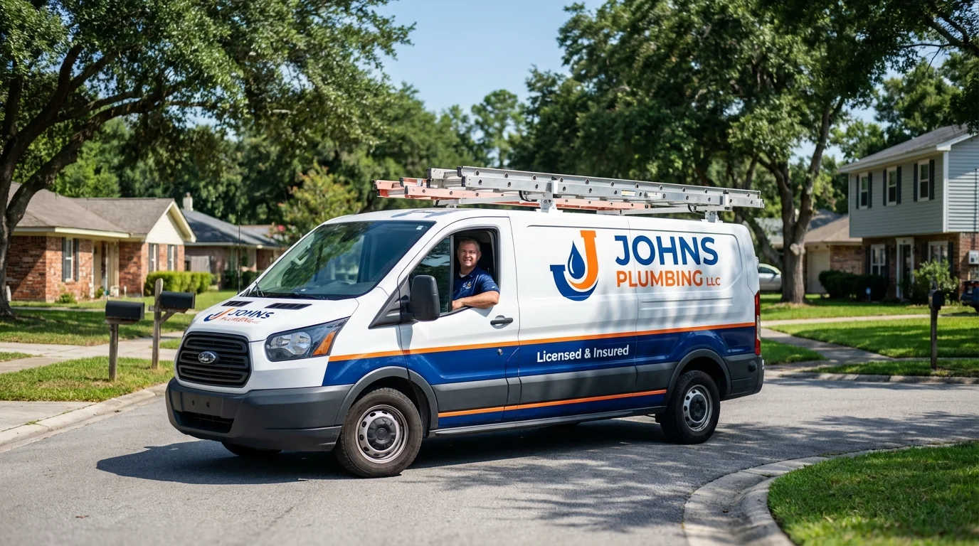 Johns Plumbing LLC service van in Bentleyville, PA