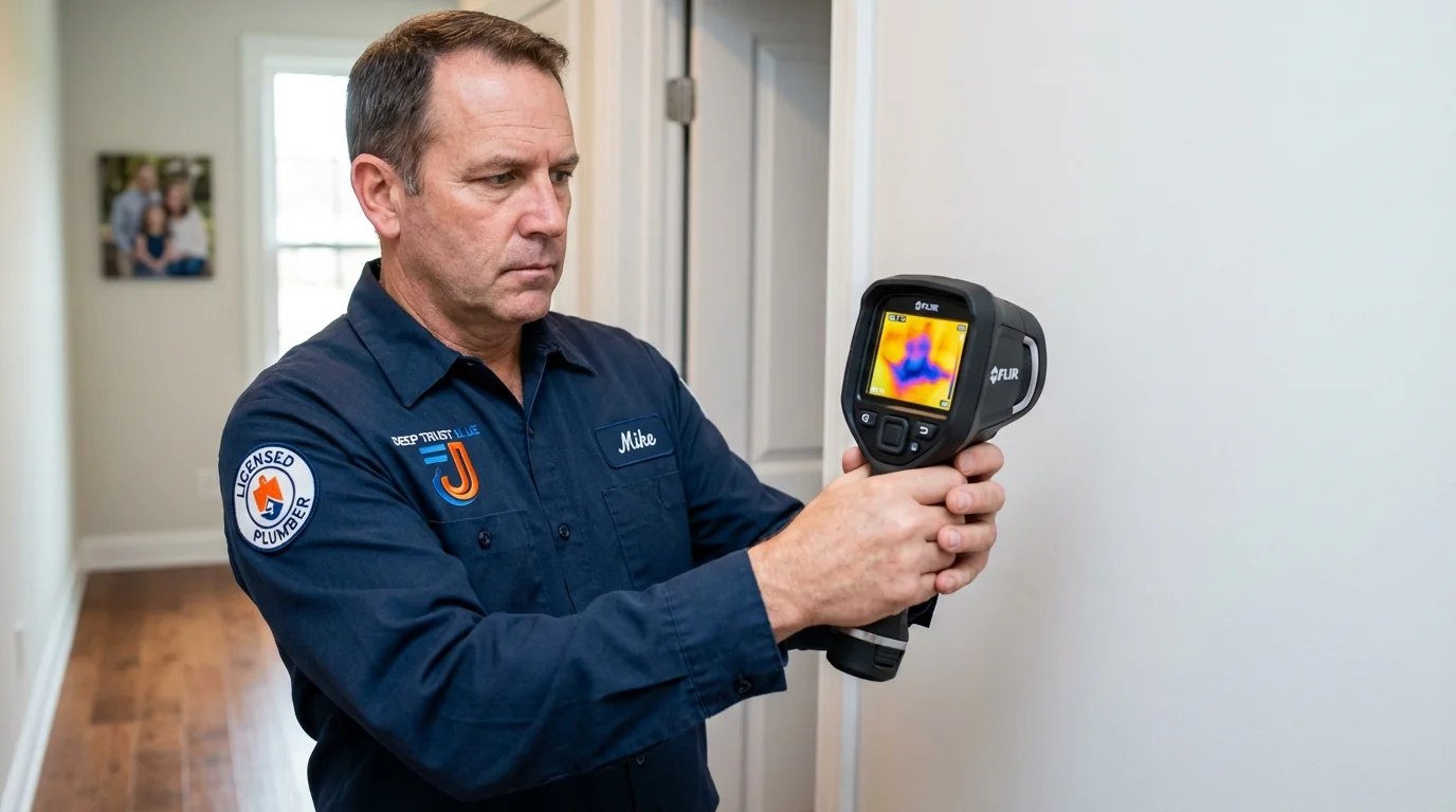 Thermal imaging leak detection by Johns Plumbing LLC in Bentleyville